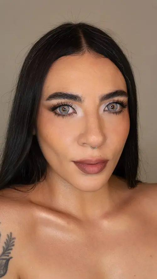 Haniix — blue lenses close-up
